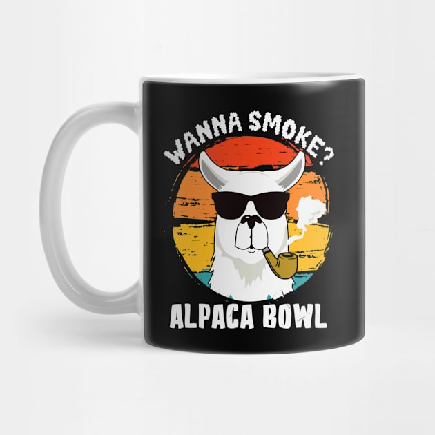 Wanna smoke alpaca bowl vintage sunset by Dylante